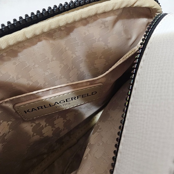 NWT Karl Lagerfeld Paris Maybelle Cross Body Purse White - Picture 8 of 10